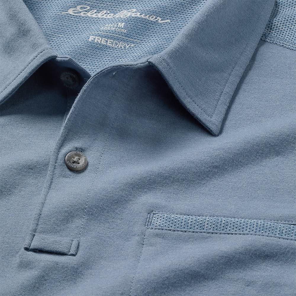 imageEddie Bauer Mens Adventurer ShortSleeve Polo ShirtChambray Blue