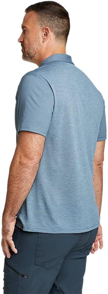 imageEddie Bauer Mens Adventurer ShortSleeve Polo ShirtChambray Blue