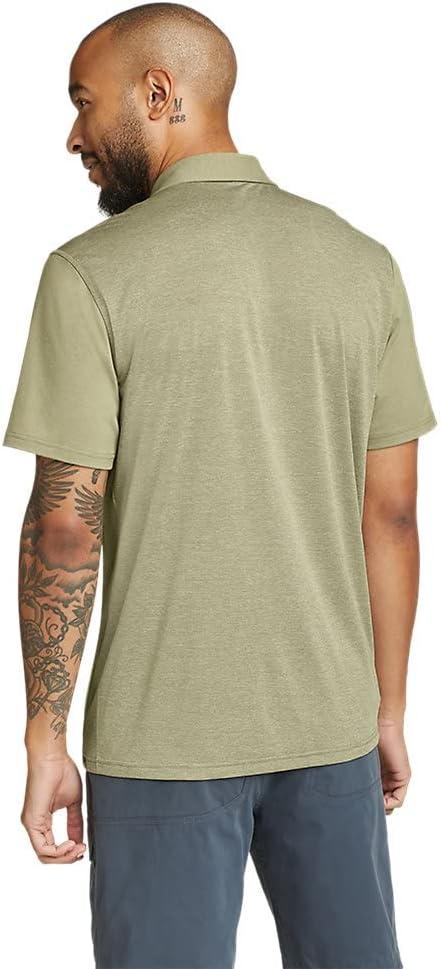 imageEddie Bauer Mens Adventurer ShortSleeve Polo ShirtEucalyptus