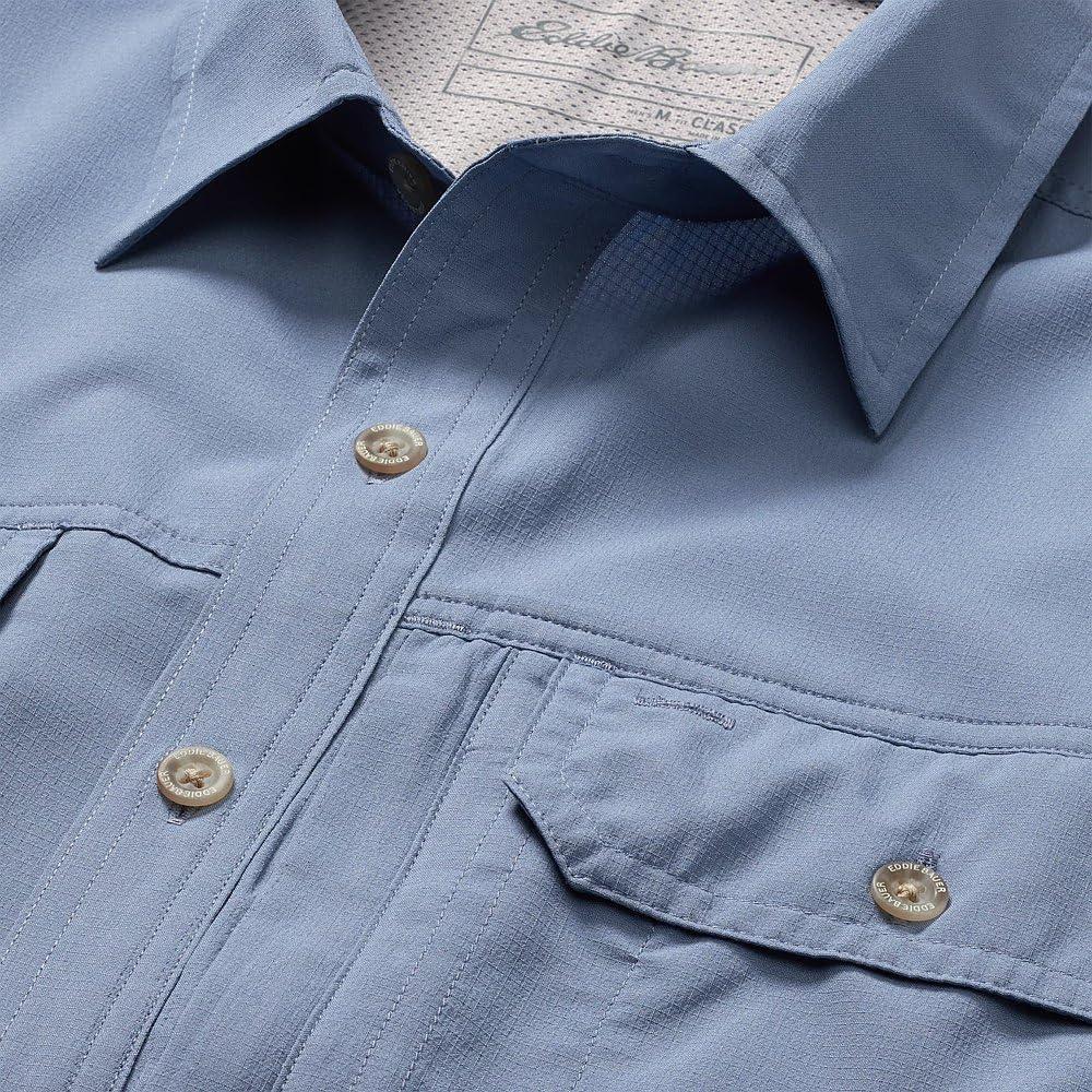 imageEddie Bauer Mens Atlas Exploration Flex ShortSleeve ShirtBlue Haze