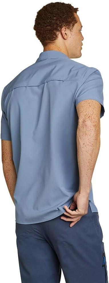 imageEddie Bauer Mens Atlas Exploration Flex ShortSleeve ShirtBlue Haze