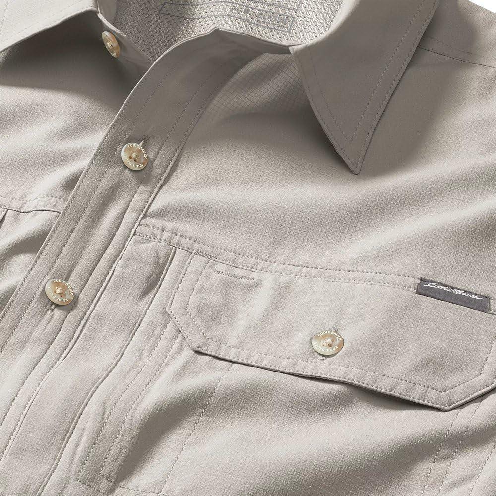 imageEddie Bauer Mens Atlas Exploration Flex ShortSleeve ShirtLt Gray