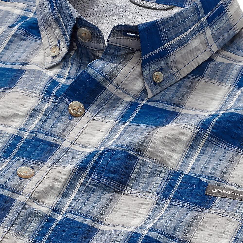 imageEddie Bauer Mens Pack It Seersucker LongSleeve ShirtTrue Blue