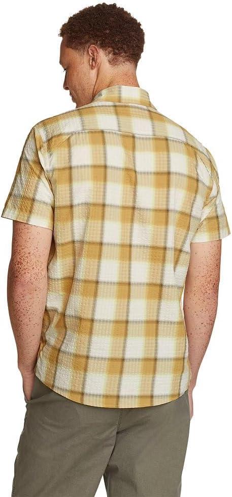 imageEddie Bauer Mens Pack It Seersucker ShortSleeve ShirtAlaska Gold