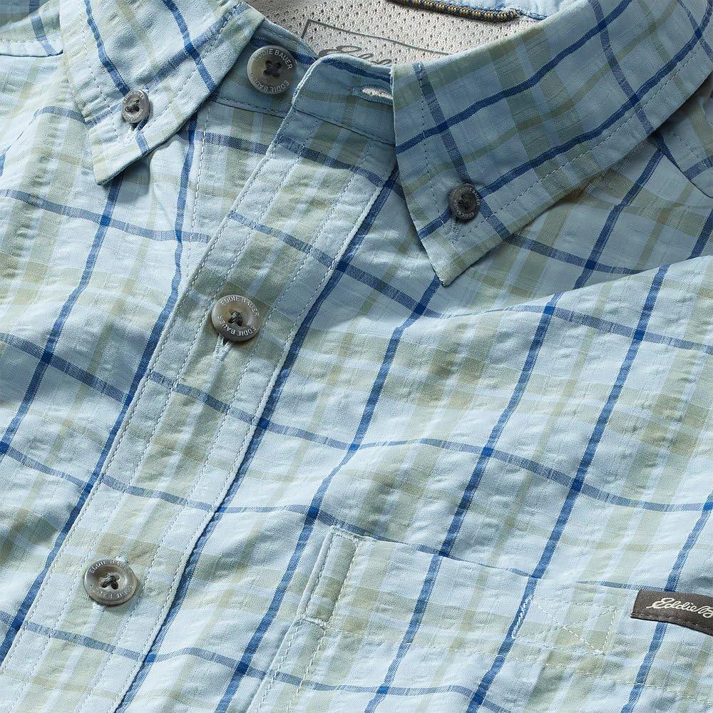 imageEddie Bauer Mens Pack It Seersucker ShortSleeve ShirtSlate Blue