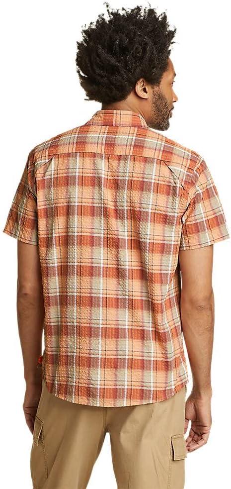 imageEddie Bauer Mens Pack It Seersucker ShortSleeve ShirtTangelo