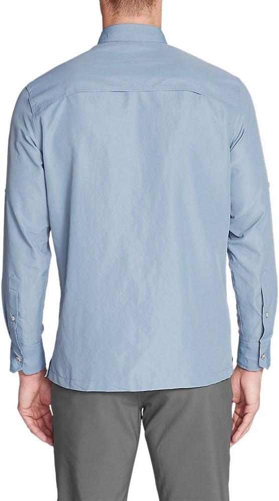 imageEddie Bauer Mens Ripstop Guide LongSleeve ShirtChambray Blue