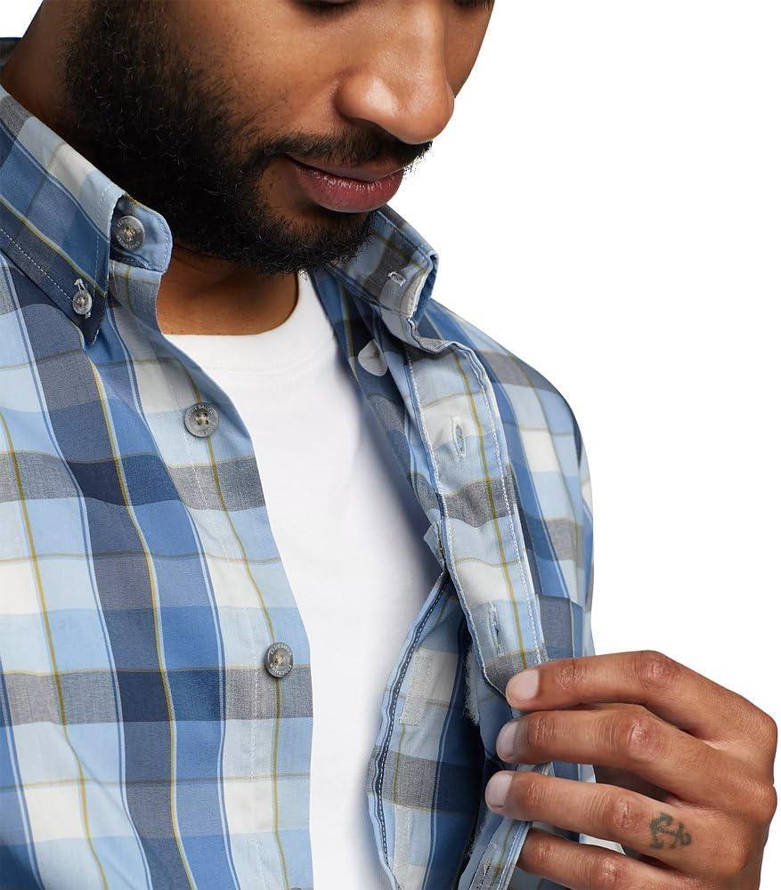 imageEddie Bauer Mens Voyager Flex ShortSleeve ShirtBluebird