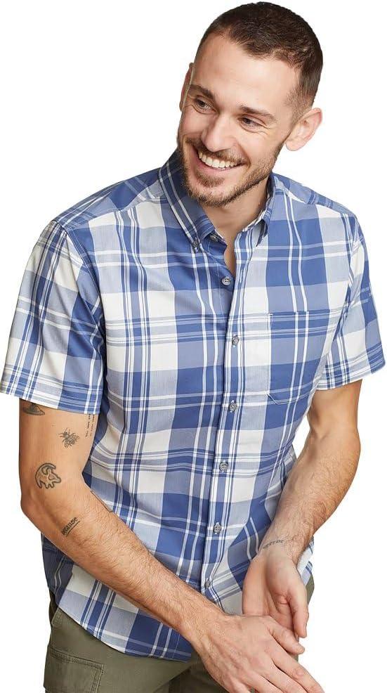 imageEddie Bauer Mens Voyager Flex ShortSleeve ShirtBluebird