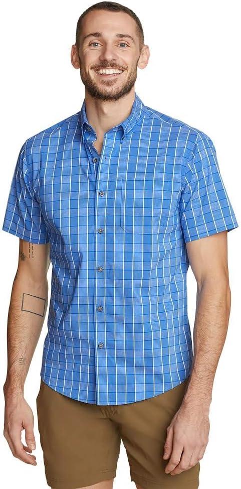 imageEddie Bauer Mens Voyager Flex ShortSleeve ShirtLapis