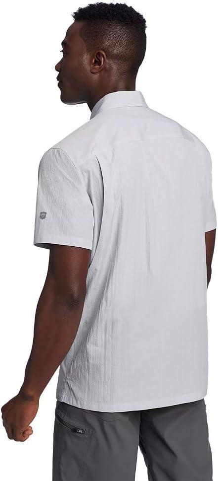 imageEddie Bauer mens Upf Guide 20 Shortsleeve ShirtLt Gray