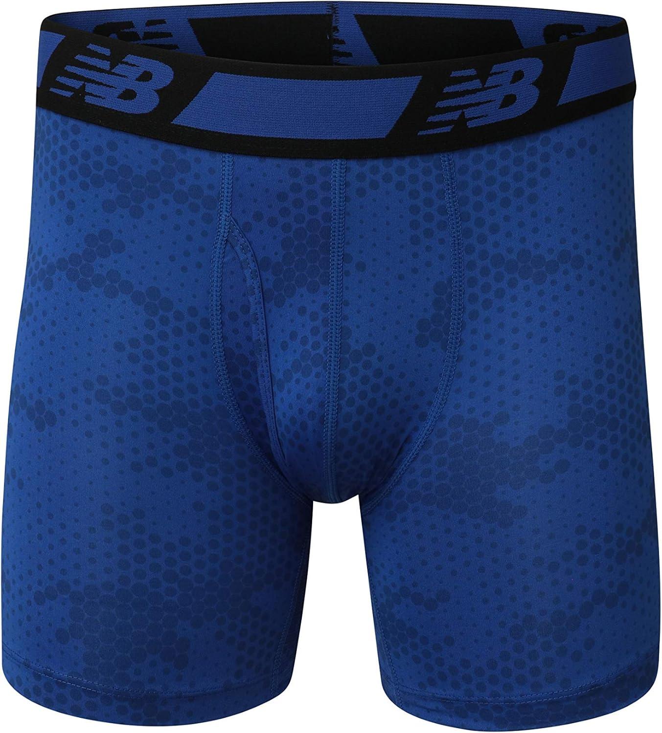 imageNew Balance Mens Dry Fresh Boxer Brief 2PackBlackTeam Royal Dsrt Camo