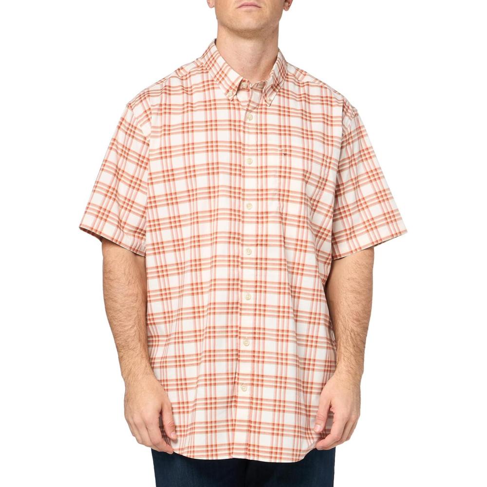 imageEddie Bauer Mens Voyager Flex ShortSleeve ShirtTerracotta