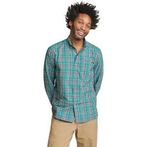 imageEddie Bauer Mens Pack It Seersucker LongSleeve ShirtTurquoise