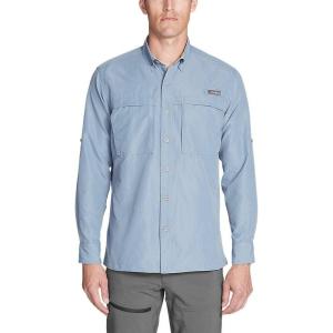 imageEddie Bauer Mens Ripstop Guide LongSleeve ShirtChambray Blue