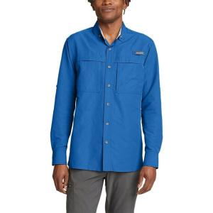imageEddie Bauer Mens Ripstop Guide LongSleeve ShirtPacific Blue