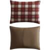 imageEddie Bauer  Queen Comforter Set Reversible Plaid Alt Down Bedding with Matching Shams Home Decor for Colder Months Astoria Red QueenNavigation RedBlackIvory
