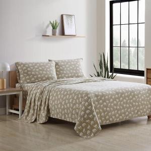 imageEddie Bauer  Twin Sheets Cotton Flannel Bedding Set Brushed for Extra Softness Cozy Home Decor Buckhead Ridge Twin