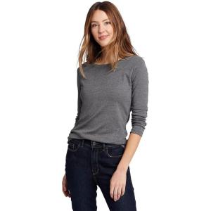 imageEddie Bauer Womens Favorite LongSleeve Crewneck TShirtMedium Heather Gray