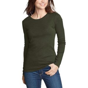 imageEddie Bauer Womens Favorite LongSleeve Crewneck TShirtOlive