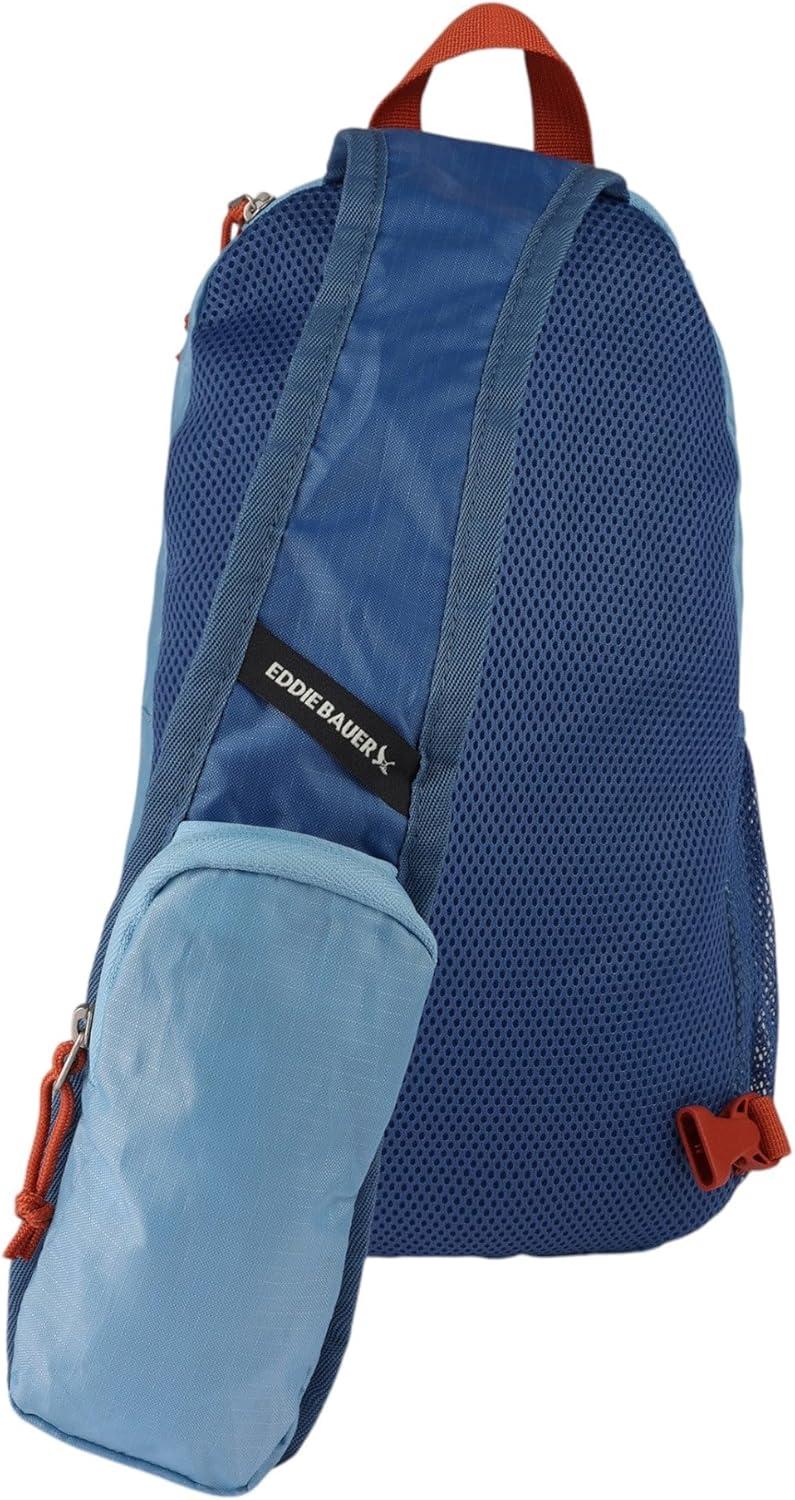 imageEddie Bauer Stowaway Packable Sling Bag  Foldable  Travel  Outdoor  Lightweight  Compact  Everyday Carry  Ripstop Nylon  10L  Black CherryCoast Blue