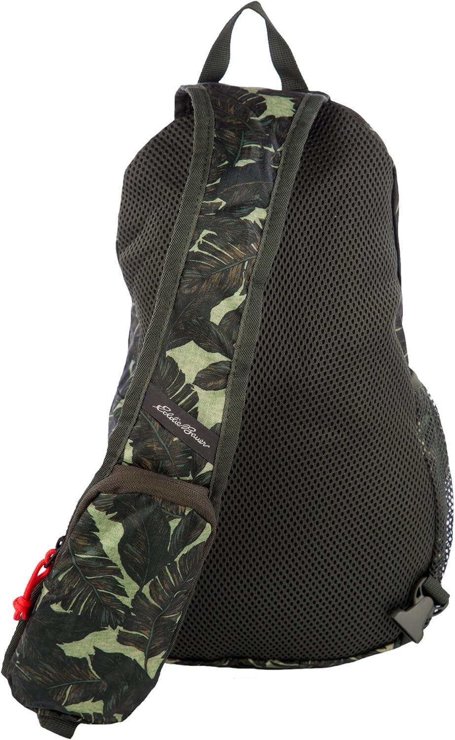 imageEddie Bauer Stowaway Packable Sling Bag  Foldable  Travel  Outdoor  Lightweight  Compact  Everyday Carry  Ripstop Nylon  10L  Black CherryDark Loden