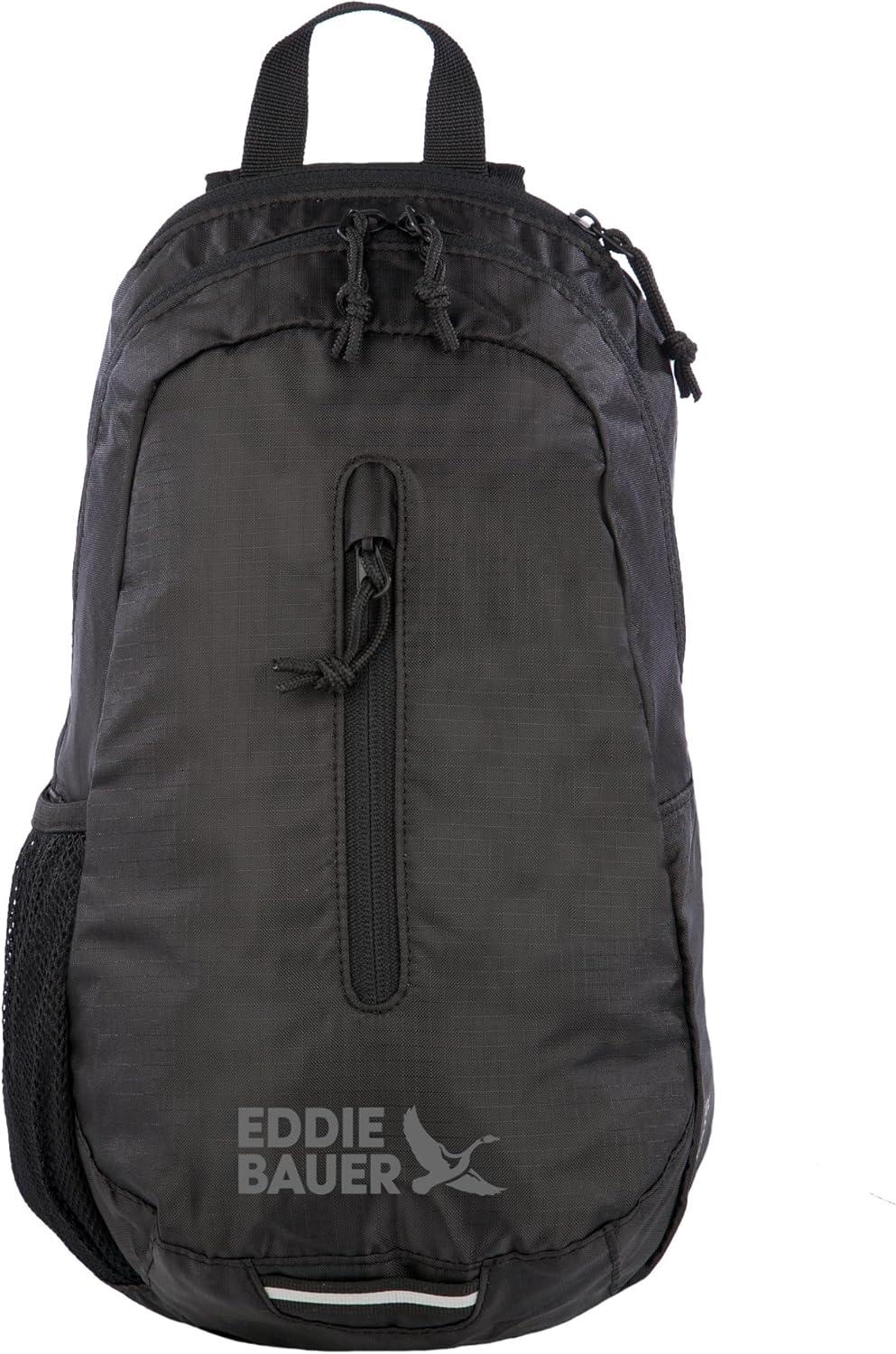 imageEddie Bauer Stowaway Packable Sling Bag  Foldable  Travel  Outdoor  Lightweight  Compact  Everyday Carry  Ripstop Nylon  10L  Black CherryOynx Black