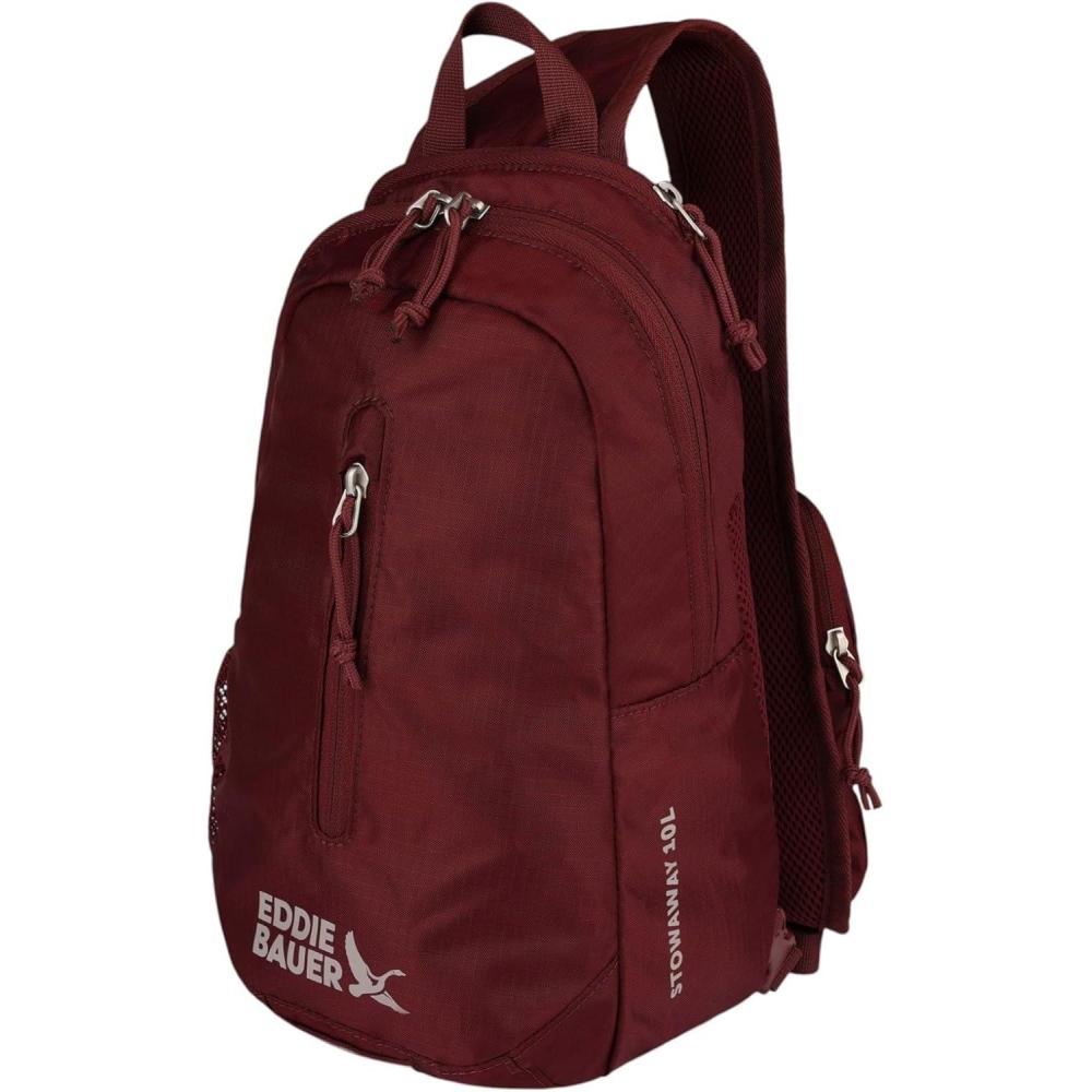 imageEddie Bauer Stowaway Packable Sling Bag  Foldable  Travel  Outdoor  Lightweight  Compact  Everyday Carry  Ripstop Nylon  10L  Black CherryBlack Cherry