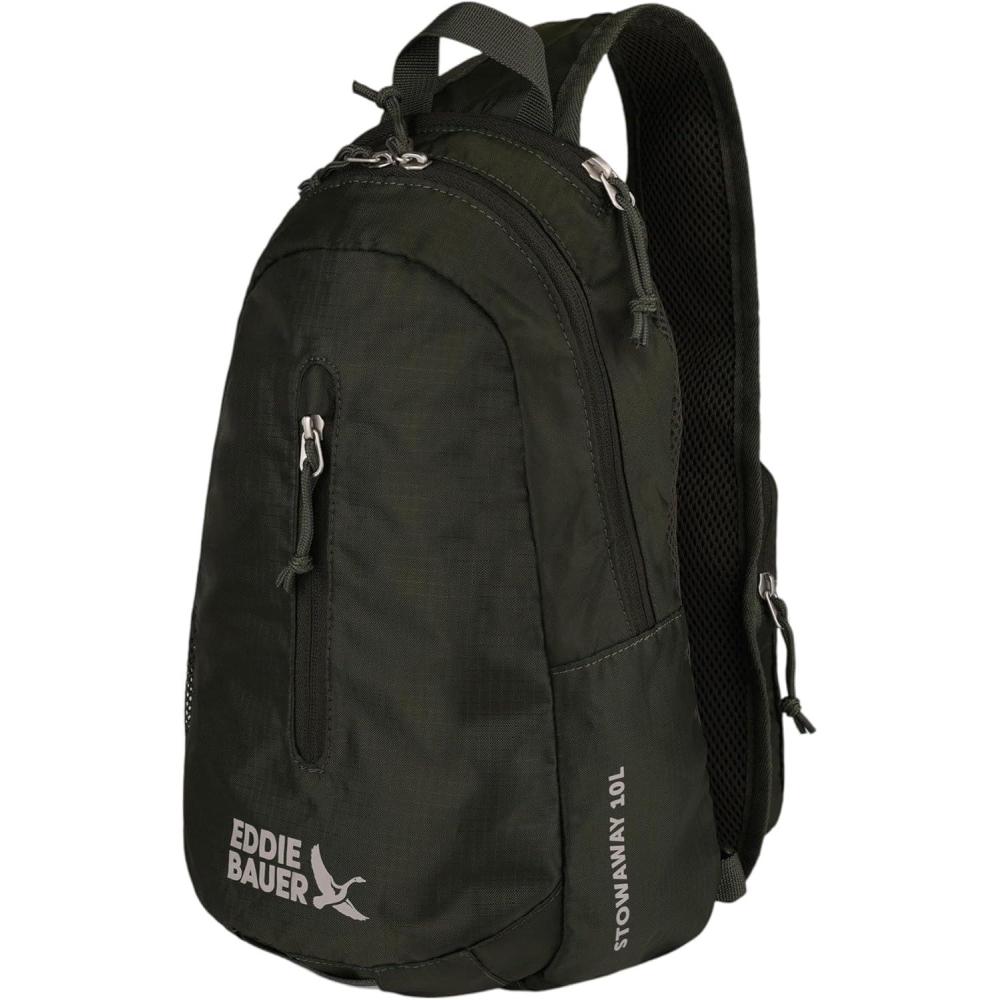 imageEddie Bauer Stowaway Packable Sling Bag  Foldable  Travel  Outdoor  Lightweight  Compact  Everyday Carry  Ripstop Nylon  10L  Black CherryDark Forest