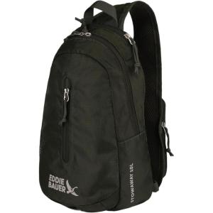imageEddie Bauer Stowaway Packable Sling Bag  Foldable  Travel  Outdoor  Lightweight  Compact  Everyday Carry  Ripstop Nylon  10L  Black CherryDark Forest