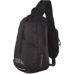 imageEddie Bauer Stowaway Packable Sling Bag  Foldable  Travel  Outdoor  Lightweight  Compact  Everyday Carry  Ripstop Nylon  10L  Black CherryOynx Black