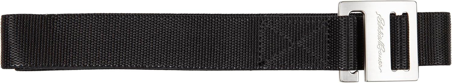 imageEddie Bauer Mens Backcountry Belt  Webbing  Adjustable  Metal Buckle  Active  Outdoor  Casual  HikingMetal Glide  Black