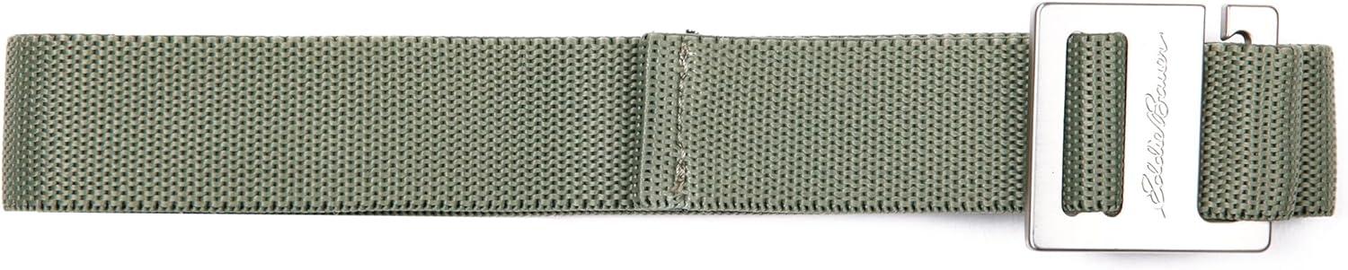 imageEddie Bauer Mens Backcountry Belt  Webbing  Adjustable  Metal Buckle  Active  Outdoor  Casual  HikingMetal Glide  Olive
