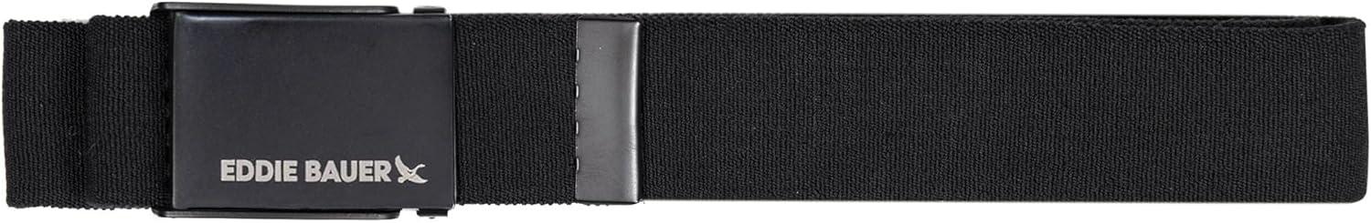 imageEddie Bauer Mens Backcountry Belt  Webbing  Adjustable  Metal Buckle  Active  Outdoor  Casual  HikingMilitary Clamp  Black