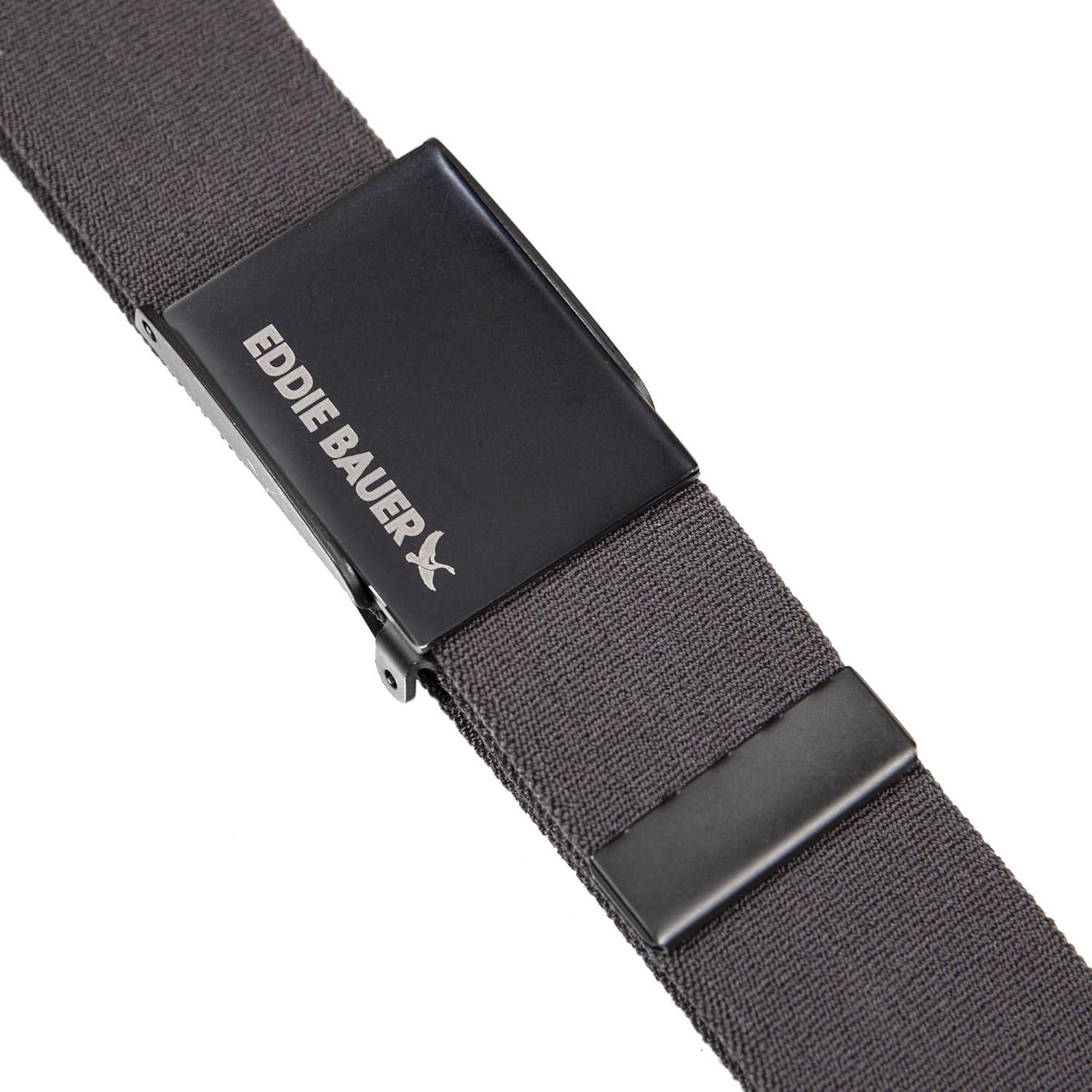 imageEddie Bauer Mens Backcountry Belt  Webbing  Adjustable  Metal Buckle  Active  Outdoor  Casual  HikingMilitary Clamp  Dark Smoke