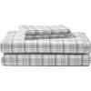 imageEddie Bauer  Twin Sheets Cotton Flannel Bedding Set Brushed For Extra Softness Cozy Home Decor Beacon Hill Ivory TwinBeacon Hill GreyIvory