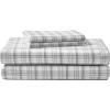 imageEddie Bauer  Twin Sheets Cotton Flannel Bedding Set Brushed For Extra Softness Cozy Home Decor Beacon Hill Ivory TwinBeacon Hill GreyIvory