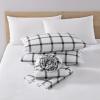 imageEddie Bauer  Twin Sheets Cotton Flannel Bedding Set Brushed For Extra Softness Cozy Home Decor Beacon Hill Ivory TwinBunkhouse Plaid CharcoalWhite