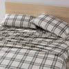 imageEddie Bauer  Twin Sheets Cotton Flannel Bedding Set Brushed For Extra Softness Cozy Home Decor Beacon Hill Ivory TwinEdgewood Plaid GreenBeige