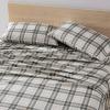 imageEddie Bauer  Twin Sheets Cotton Flannel Bedding Set Brushed For Extra Softness Cozy Home Decor Beacon Hill Ivory TwinEdgewood Plaid GreenBeige