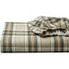imageEddie Bauer  Twin Sheets Cotton Flannel Bedding Set Brushed For Extra Softness Cozy Home Decor Beacon Hill Ivory TwinEdgewood Plaid GreenBeige