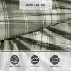 imageEddie Bauer  Twin Sheets Cotton Flannel Bedding Set Brushed For Extra Softness Cozy Home Decor Beacon Hill Ivory TwinHeartland Plaid Green