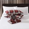 imageEddie Bauer  Twin Sheets Cotton Flannel Bedding Set Brushed For Extra Softness Cozy Home Decor Beacon Hill Ivory TwinHeartland Plaid Red