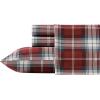 imageEddie Bauer  Twin Sheets Cotton Flannel Bedding Set Brushed For Extra Softness Cozy Home Decor Beacon Hill Ivory TwinHeartland Plaid Red