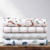 imageEddie Bauer  Twin Sheets Cotton Flannel Bedding Set Brushed For Extra Softness Cozy Home Decor Beacon Hill Ivory TwinWestridge Plaid Orange