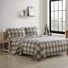 imageEddie Bauer  Twin Sheets Cotton Flannel Bedding Set Brushed For Extra Softness Cozy Home Decor Beacon Hill Ivory TwinEdgewood Plaid GreenBeige