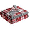 imageEddie Bauer  Throw Blanket Reversible Plush Fleece Bedding Home Decor for All Seasons OekoTex Certified Capitol Hill Plaid Green 60quot x 70quotParkwood Plaid Red