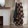 imageEddie Bauer  Throw Blanket Reversible Sherpa Flannel Bedding Buffalo Plaid Bedding Set Cabin Plaid Purple ThrowCabin Plaid Beige