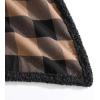 imageEddie Bauer  Throw Blanket Reversible Sherpa Flannel Bedding Buffalo Plaid Bedding Set Cabin Plaid Purple ThrowCabin Plaid Beige