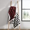 imageEddie Bauer  Throw Blanket Reversible Sherpa Flannel Bedding Buffalo Plaid Bedding Set Cabin Plaid Purple ThrowCabin Plaid Black